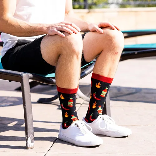 Vista 5 de Lavley Funny Socks For Men - Novelty Gifts For Sports Fans, Golfing, Pickleball, Weight Lifting, Racing and More