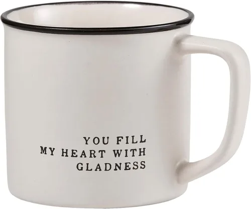Vista 19 de Santa Barbara Design Studio Tazas de café en blanco y negro con diseños cara a cara, taza de cerámica, 16 onzas, 5 minutos más color fantasía