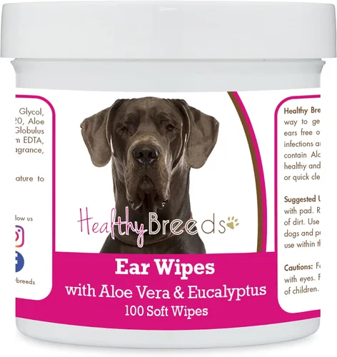 Vista 161 de Healthy Breeds Affenpinscher Toallitas de limpieza de oídos con aloe y eucalipto para perros, 100