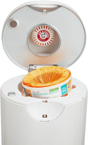 Vista 2 de Munchkin® Arm & Hammer - Anillos de repuesto para cubos de pañales, capacidad para hasta 272 pañales para recién nacidos, 1 paquete