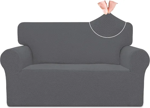 Vista 20 de Easy-Going Funda de sofá reclinable de jacquard elástico, suave de 4 piezas, con lazo elástico, protector de muebles lavable para niños, mascotas