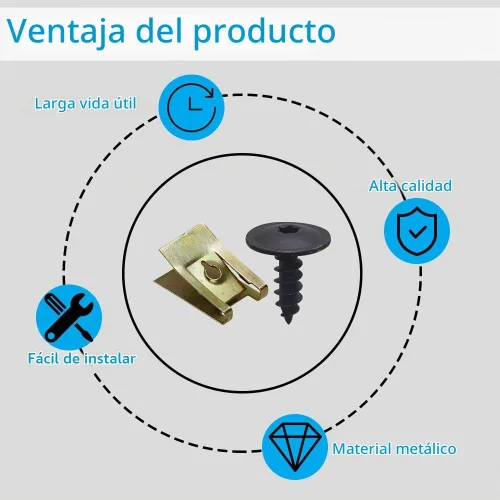Vista 5 de 10 juegos de cubierta de guardabarros de parachoques, cubierta de forro de guardabarros de parachoques, pernos de parachoques delanteros, tornillos