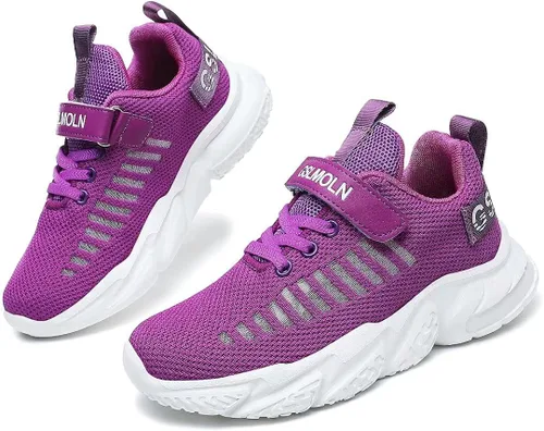 Vista 6 de Jakcuz Tenis de plataforma para niños, ultraligeros, transpirables, informales, para gimnasio, deportes, caminar, para niñas y niños