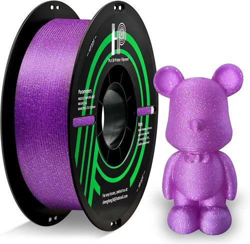 Vista 7 de HP3DF Filamento PLA de Doble Color, Filamento de Seda Brillante Azul Rosa para Impresora 3D, Filamento PLA de 1.75mm, precisión dimensional +