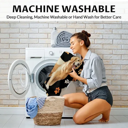 Vista 5 de Golden Retriever - Manta de regalo – 40 x 30 pulgadas, bonita manta para niños y niñas, manta negra suave y mullida para regazo y silla