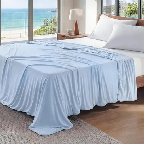 Vista 20 de Bedsure - Manta refrescante para personas que tienen calor al dormir, para habitación de niñas y niños, cobija fresca, ropa de cama ligera