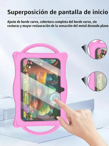 Vista 4 de Protector de pantalla para tablet BYANDBY Q8K Android 14 de 7 pulgadas, antiarañazos, dureza 9H, sensible al tacto, bordes redondeados 2.5D, sin