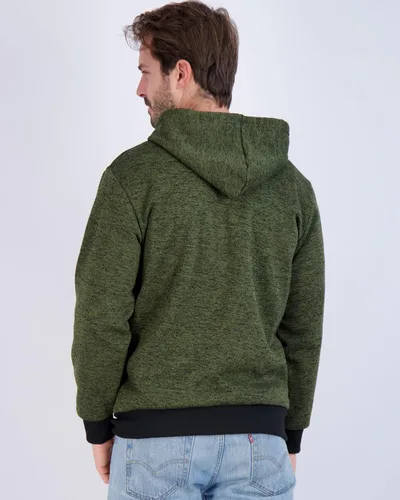 Vista 3 de Paquete de 3 sudadera con capucha de manga larga y cremallera completa para hombre, chaqueta atlética (disponible en tallas grandes y altas)