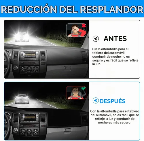 Vista 4 de Autorder Alfombrilla de cubierta de tablero para Toyota 4Runner 2003 2004 2005 2006 2007 2008 2009 Accesorios Cubierta de tablero de terciopelo