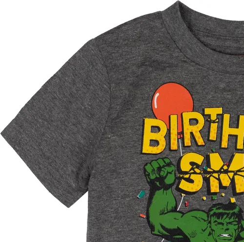Vista 5 de Marvel Avengers Spider-Man Captain America Hulk Birthday T-Shirt Toddler to Big Kid