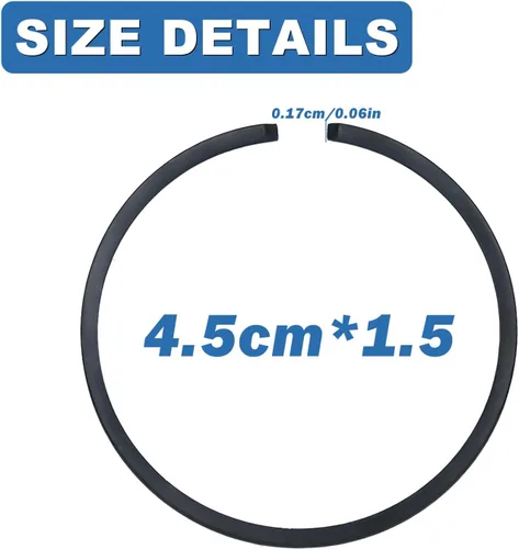 Vista 4 de 2 unids/lote 1.772 in x 0.059 in Kit de anillos de pistón para Husqvarna 51 254 350 353 OLEO-MAC 753 piezas de motosierra.