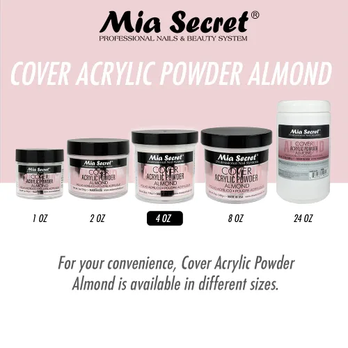 Vista 7 de Mia Secret Acrílico Polvo Cubierta Almendra 4 oz.