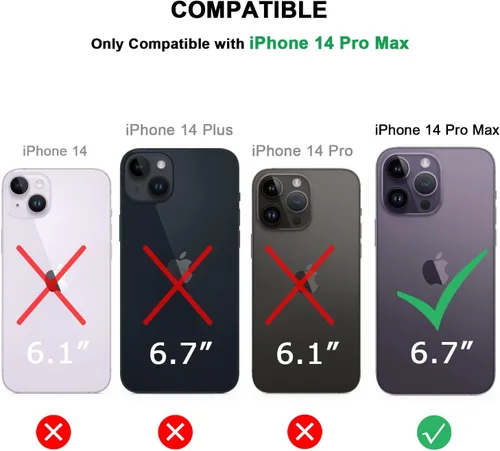 Vista 7 de TENDLIN Funda magnética compatible con iPhone 14 Pro Max [compatible con MagSafe] funda protectora transparente de parte trasera dura suave (negro)
