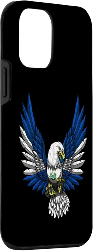 Vista 3 de Funda para iPhone 12 mini con bandera de El salvador y águila salvadoreña