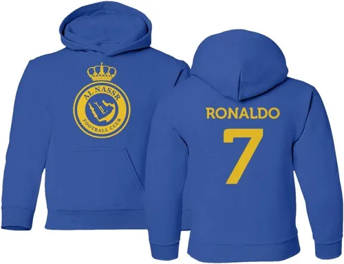 Vista 4 de FLAURA Al Nassr Soccer #7 Ronaldo - Sudadera con capucha para jóvenes