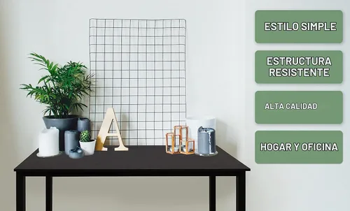 Vista 5 de Escritorio grande de madera para computadora de 47 pulgadas, escritorio de estilo moderno y simple para oficina en casa, dormitorio, escritorio