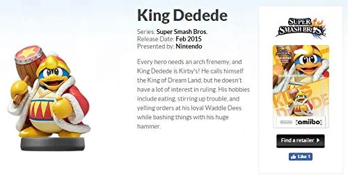 Vista 6 de Nintendo Super Smash Bros King Dedede amiibo