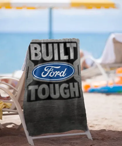 Vista 2 de LOGOVISION Ford Trucks - Toalla de playa de metal resistente, 30 x 60 pulgadas