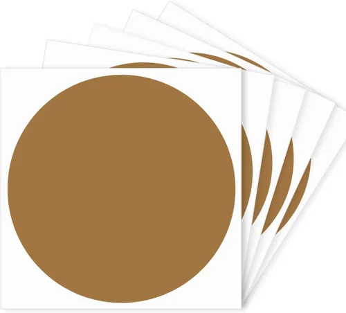Vista 18 de STARLIBOO Calcomanías de puntos, círculos extraíbles de 2 pulgadas, 540 unidades de colores, para escribir para ventas de garaje (marrón)