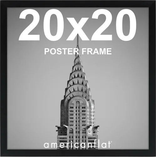 Vista 298 de Americanflat Portarretratos de 12 x 17 pulgadas con plexiglás pulido, marco de fotos color negro, marcos de fotos anchos hechos de madera