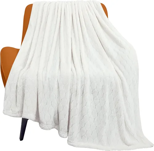 Vista 10 de TOONOW - Manta decorativa de vellón, mullida, supersuave, esponjosa y con patrón geométrico, de franela de microfibra, para sillón, cama y sofá