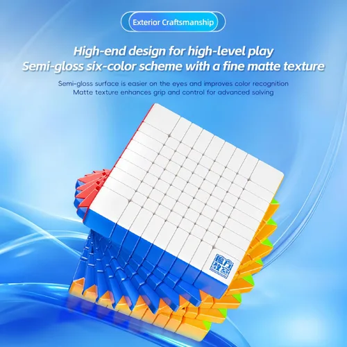 Vista 7 de LiangCuber Cubo de velocidad Moyu Meilong V3 9 x 9 sin calcomanías, Meilong 9x9 V3 Puzzle Cube 2.579 in versión actualizada