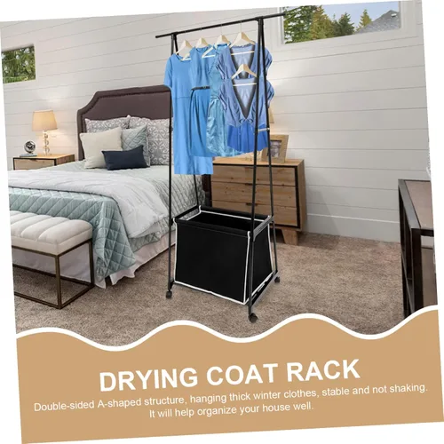 Vista 2 de WOONEKY Perchero portátil cestas de metal percha soporte de ropa resistente para dormitorio