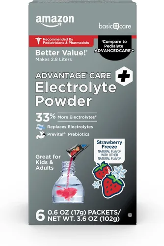 Vista 9 de Amazon Basic Care Advantage Care - Paquetes de electrolitos en polvo para rehidratación, Berry Frost, 6