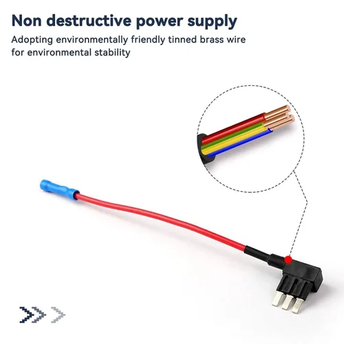 Vista 4 de Grifo de fusible para añadir un circuito para automóvil, 3 clavijas, 32 V, 5A-30 A, adaptador de fusible para agregar un circuito, adaptador