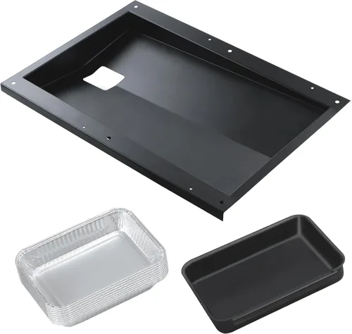 Vista 9 de Recogedor de grasa con 10 protectores de aluminio para Weber Spirit/Spirit II 200/300 Genesis y Genesis II LX200/300 Series Grill, pieza de repuesto