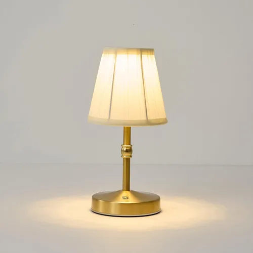 Vista 12 de Lámpara Mini Inalámbrica de 5W en Oro, Lámpara Pequeña Operada con Batería de 3000 mAh, Lámparas de Mesa Pequeñas Vintage, Lámparas Recargables