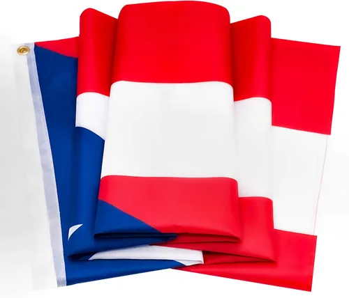 Vista 6 de DANF Bandera de Puerto Rico 3x5 Pies Poliéster Banderas Nacionales Puertorriqueñas Poliéster con Ojales de Latón 3 X 5 Pies