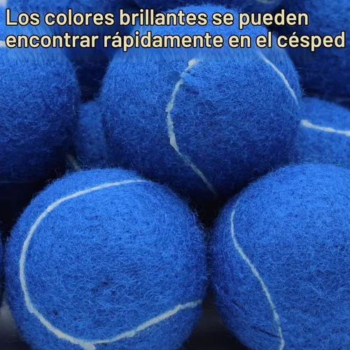 Vista 3 de SHYUJAJIE Tennis Ball,20 Pack Practice Balls Bulk,Dog Balls with Mesh Bag Azul oscuro