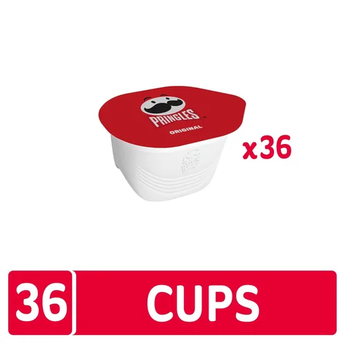 Vista 4 de Pringles Papas Fritas, Aperitivos para el Almuerzo, Aperitivos para Llevar, Original (36 Envases)