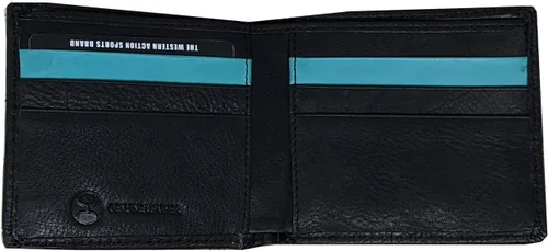 Vista 3 de Hooey HBF010-BKRD Cartera de cuero tejida a mano con estampado azteca
