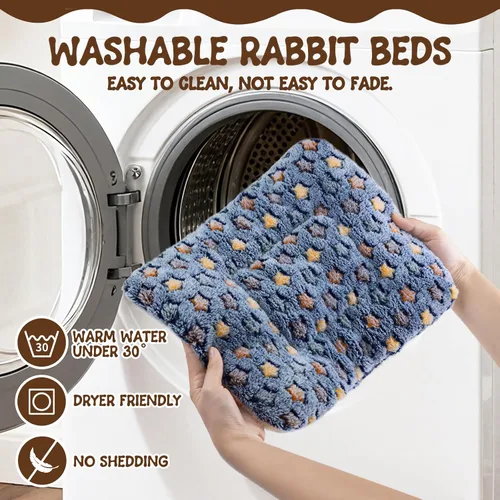 Vista 5 de 2 piezas de cama para conejillo de indias, colchón lavable para conejo pequeño, acolchado para animales pequeños, almohada para conejillo de indias
