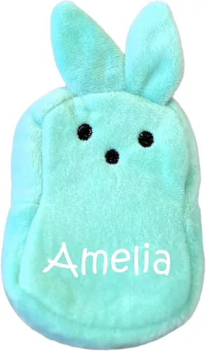 Vista 8 de Cesta de Pascua personalizada, tarjeta de regalo o soporte para dinero, idea de regalo de conejo (azul)