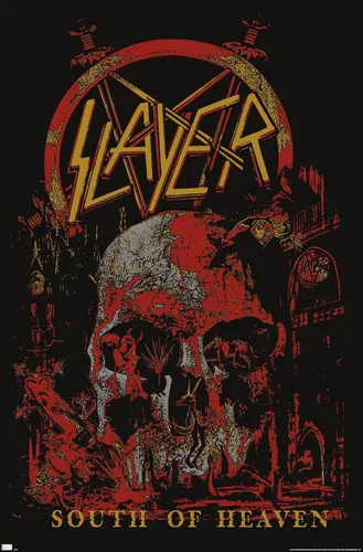 Vista 9 de Trends International Slayer - Póster de pared del sur del cielo, 22.4 pulgadas de largo x 14.7 pulgadas, versión enmarcada en madera de granero