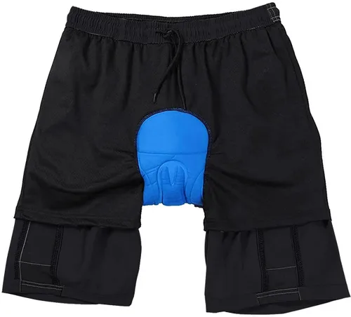 Vista 4 de VAYAGER - Pantalones cortos de ciclismo con acolchado 3D para bicicleta de montaña, ajuste holgado, ligeros