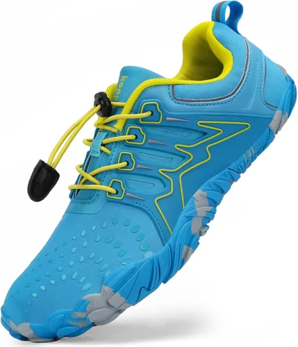 Vista 7 de Kricely Zapatos minimalistas para hombre, zapatos de entrenamiento con puntera ancha, suela cero caída