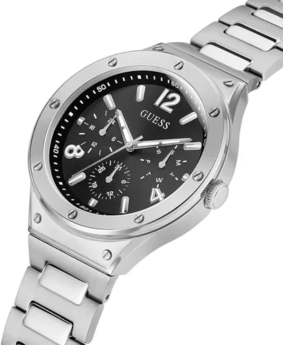 Vista 4 de GUESS US Men's Silver-Tone Multifunction Watch, one