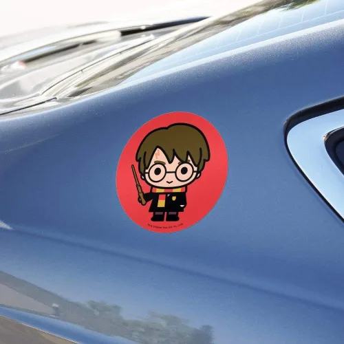 Vista 5 de Harry Potter lindo personaje Chibi coche ventana armario círculo parachoques pegatina