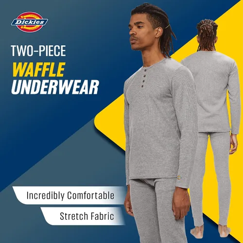Vista 3 de Dickies Conjunto de ropa interior térmica Long Johns para hombre, 2 piezas de capa base para clima frío para hombre