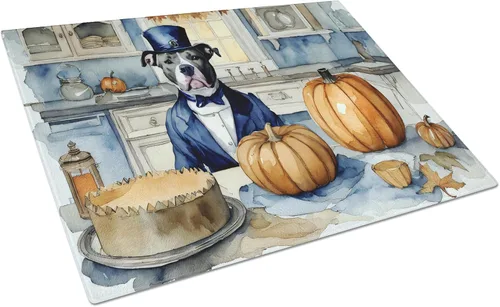 Vista 21 de Caroline's Treasures DAC1720LCB Affenpinscher - Tabla de cortar de vidrio con calabazas para cocina de otoño, grande, decorativa, de vidrio