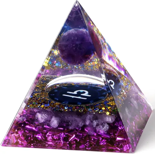 Vista 17 de YATOJUZI Torre de Cristales Curativos de Amatista de 2.4 pulgadas, Cristal de Chakras, Reiki, Orgonita, Piedras Preciosas para Atraer Energía