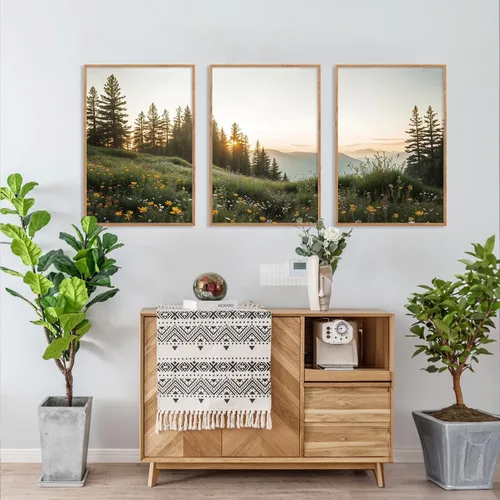 Vista 45 de FWIEXA Juego de Arte de Lienzo Bohemio Enmarcado para Pared, Cuadros Botánicos Verde Salvia Decoración de Pared, Impresiones de Arte de Plantas