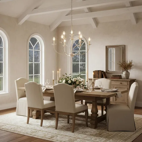 Vista 3 de Maxax Candelabro de Campo Francés, Candelabro de Granja Blanco Antiguo de 2 Niveles y 9 Luces, Accesorios de Lámpara Colgante de Vela Rústica de 31