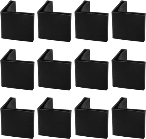 Vista 10 de uxcell 0.984 x 0.984 in Ángulo de hierro almohadillas de pie en forma de L muebles de plástico para muebles de escritorio tapas de patas cubiertas