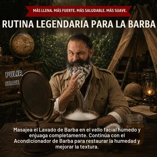 Vista 4 de Polished Gentleman - Juego de champú y acondicionador para barba