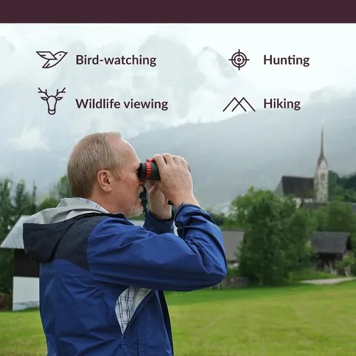 Vista 6 de Oberwerk Binoculares Sport ED 8x42 – Prismáticos profesionales para adultos/senderismo y exteriores/observación de aves de nivel avanzado/armadura